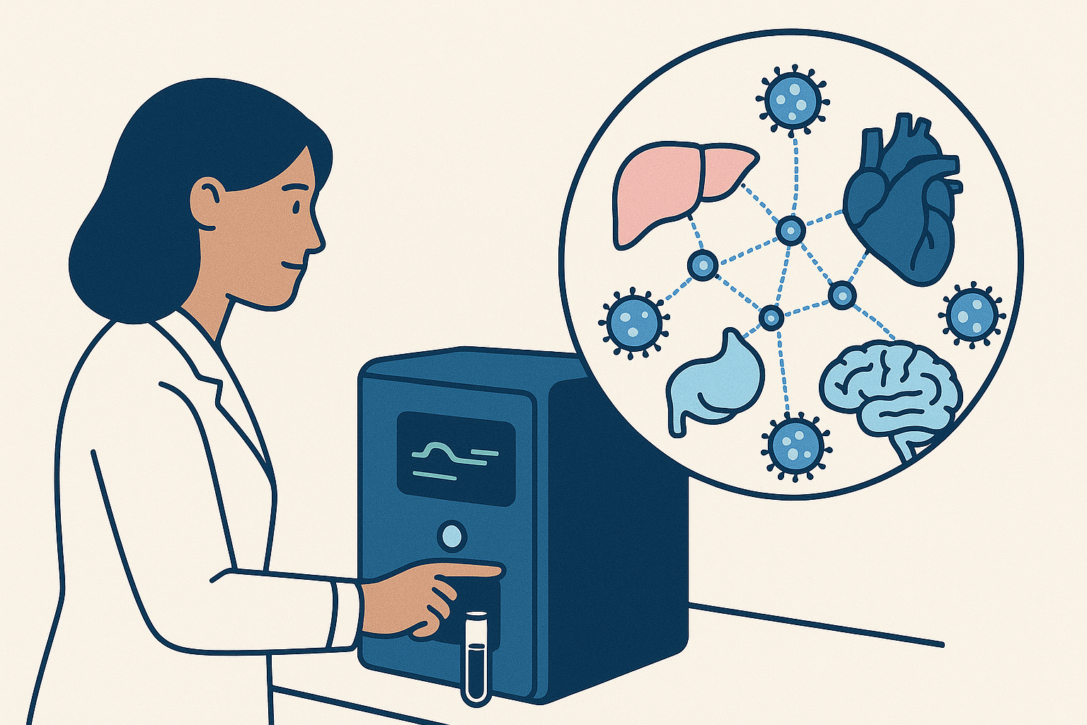 Advanced imaging station analyzing extracellular vesicles